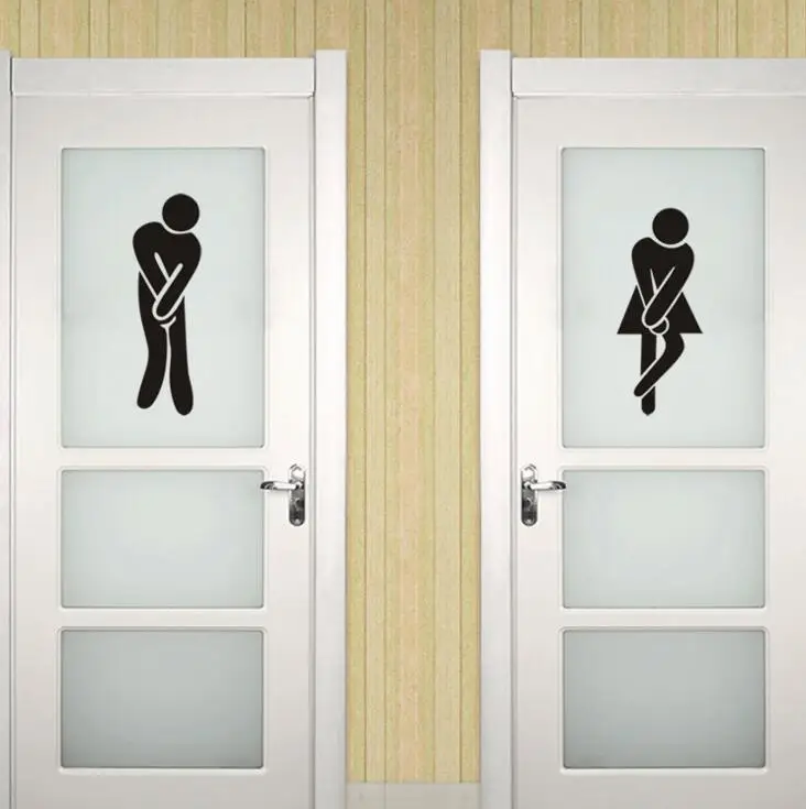 High Quality Wall Stickers Removable Cute Man Woman Washroom Door Toilet WC Sticker Family DIY Decor High Quality Wall Stickers Removable Cute Man Woman Washroom Door Toilet WC Sticker Family DIY Decor