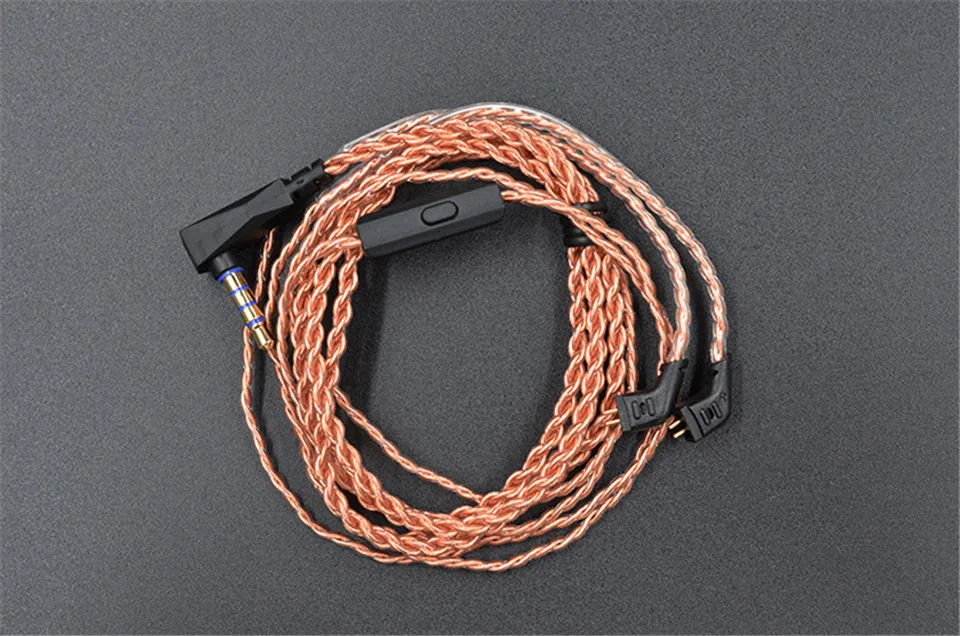 KZ_BA10_Original_Headphones_Cable_Oxygen_Free_Copper_Pink_Gold_Earphone_0.75mm_2Pin_Wire (9)