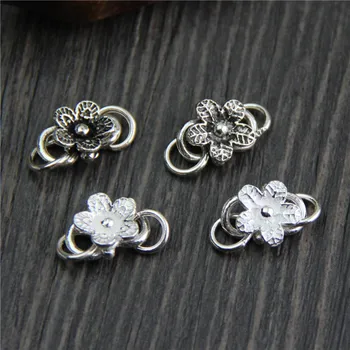 925 Sterling Silver Craft Flower S Clasps Connector Fit Necklace Bracelets Fine Jewelry Making DIY Clasps&Hooks Silver Findings 
925 Sterling Silver Craft Flower S Clasps Connector Fit Necklace Bracelets Fine Jewelry Making DIY Clasps&Hooks Silver Findings