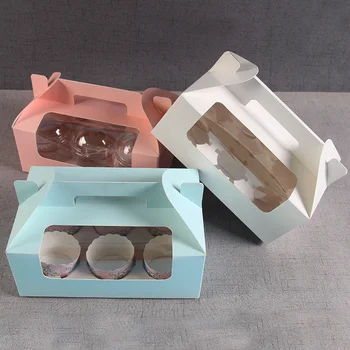 50 X Pure Color 6 Cupcake Box Kraft Paper Cake Boxes And Packaging With Handle Wedding Gift Box Packaging Box With Windows
50 X Pure Color 6 Cupcake Box Kraft Paper Cake Boxes And Packaging With Handle Wedding Gift Box Packaging Box With Windows