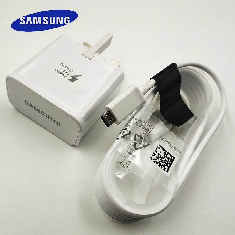Original Samsung Fast Charger UK Plug Adapter Quick Fast Charge 150cm Micro USB Cable for Galaxy S6 S7 Edge A3 A5 A7 2016 Note 5
Original Samsung Fast Charger UK Plug Adapter Quick Fast Charge 150cm Micro USB Cable for Galaxy S6 S7 Edge A3 A5 A7 2016 Note 5