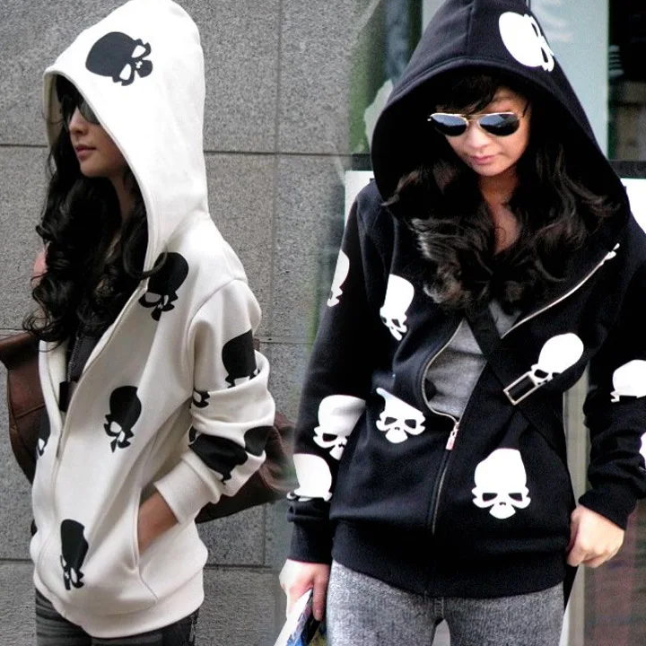 New Fashion Women Winter Coat Skull Printing Long Sleeves Jacket Causal Hoodies Zipper Cardigan
New Fashion Women Winter Coat Skull Printing Long Sleeves Jacket Causal Hoodies Zipper Cardigan