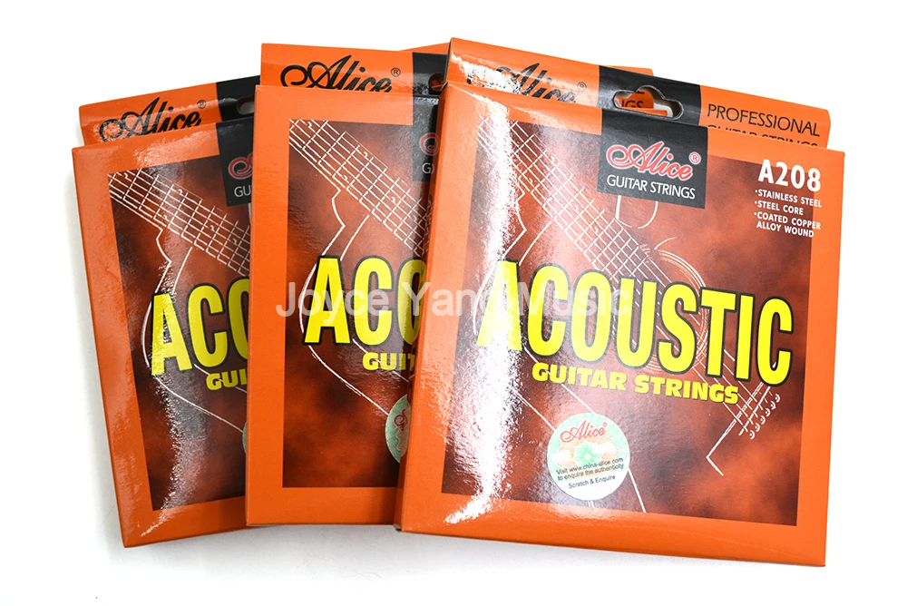 

3 Sets of Alice A208 Acoustic Guitar Strings Phosphor Bronze Color Alloy Wound Strings 1st-6th Free Shipping