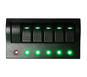 Marine Boat Bus 6 Gang Green Led Rocker Switch Panel With Circuit Breaker 12V 24V
Marine Boat Bus 6 Gang Green Led Rocker Switch Panel With Circuit Breaker 12V 24V