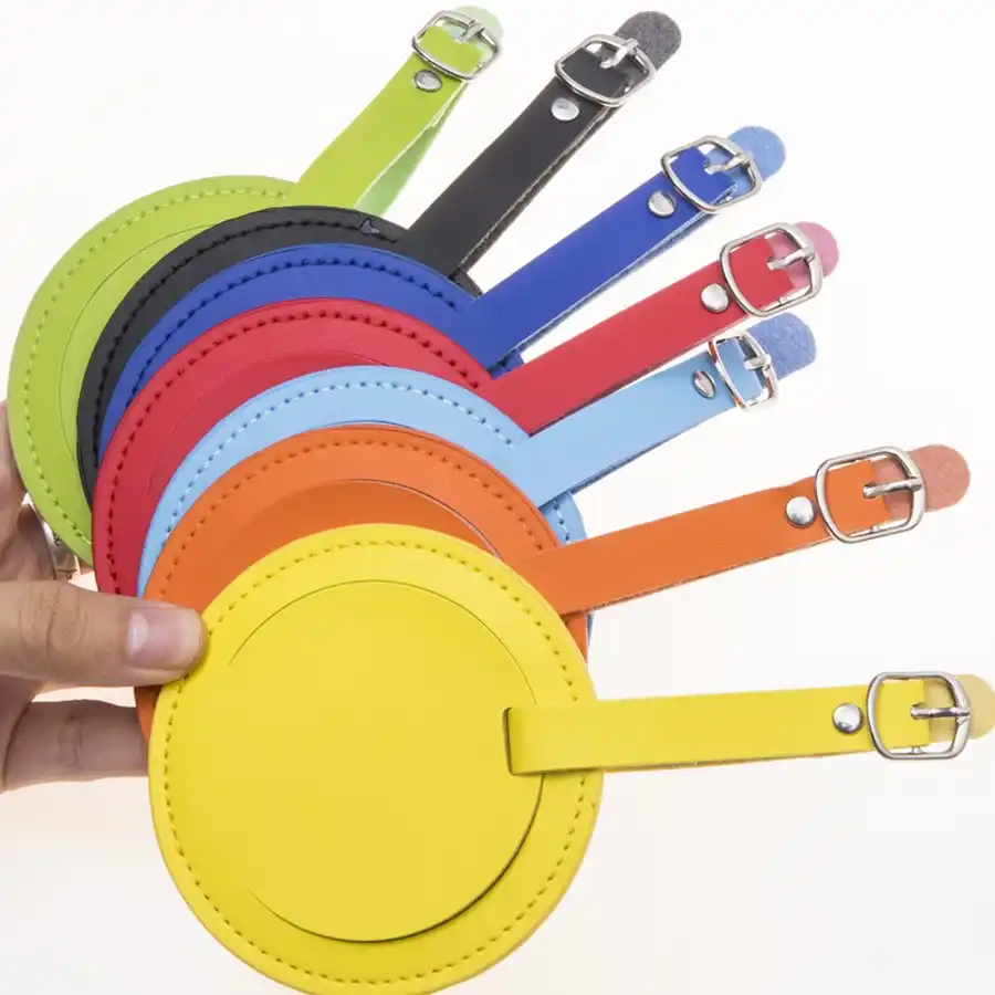 round luggage tags