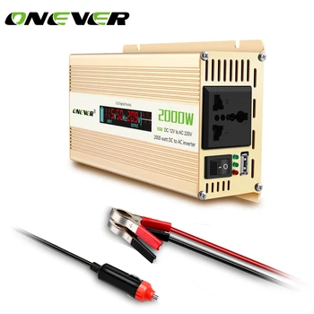 Onever 2000W Car Power LED Inverter Converter DC 12v to AC 220v 2.1A USB Ports Charger adapter Transformer Digital Display
Onever 2000W Car Power LED Inverter Converter DC 12v to AC 220v 2.1A USB Ports Charger adapter Transformer Digital Display