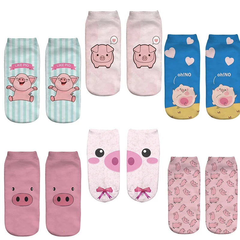 Korean Female Kawaii 3D Print Harajuku Animal Casual Pink Pig/Dog/Cat Summer Cartoon Short Hips Ankler Cute Funny Socks Women
Korean Female Kawaii 3D Print Harajuku Animal Casual Pink Pig/Dog/Cat Summer Cartoon Short Hips Ankler Cute Funny Socks Women