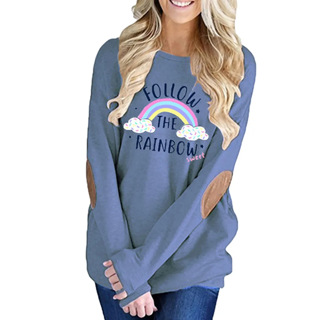 women sweatshirt korean style harajuku fashion shirt Women Rainbow Letter Printed Casual Top Shirt Ladies Long Sleeve poleron
women sweatshirt korean style harajuku fashion shirt Women Rainbow Letter Printed Casual Top Shirt Ladies Long Sleeve poleron