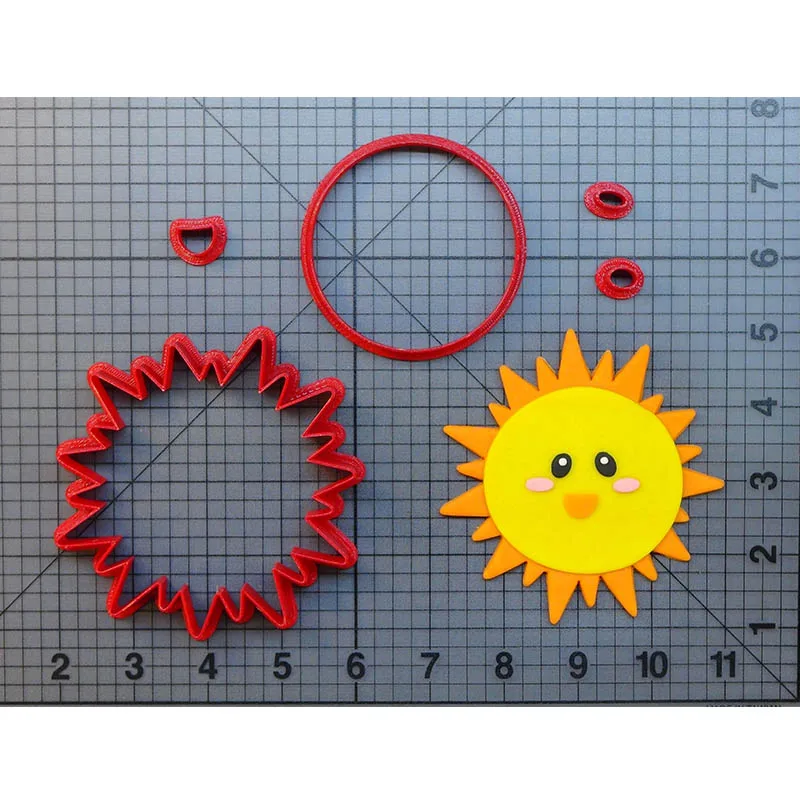 Cute Sun Cookie Cutter Fondant Cupcake Top Molds Custom Made 3D Printed Cake Decorating Tools Beach Toys cortadores de fondant
Cute Sun Cookie Cutter Fondant Cupcake Top Molds Custom Made 3D Printed Cake Decorating Tools Beach Toys cortadores de fondant