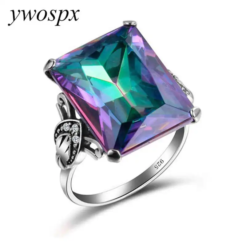 YWOSPX Mystery Rainbow Big Stone Cubic Zirconia Silver Color Ring For Women Fashion Jewelry Wedding Statement Ring Zircon Gifts
YWOSPX Mystery Rainbow Big Stone Cubic Zirconia Silver Color Ring For Women Fashion Jewelry Wedding Statement Ring Zircon Gifts