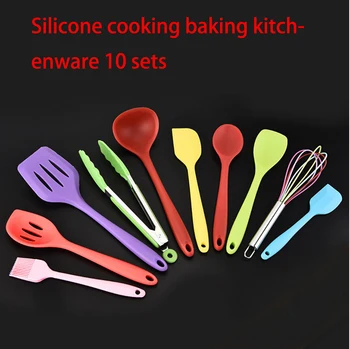 cooking tool appliances baking 10 - piece set pot spatula scoop spoon colander Silicone kitchen utensils
cooking tool appliances baking 10 - piece set pot spatula scoop spoon colander Silicone kitchen utensils