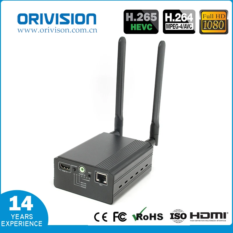 ZY-EH303W H.265 HDMI Wireless Video Encoder for Live Streaming with Built-in Battery over WIFI/LAN to Facebook YouTube...
ZY-EH303W H.265 HDMI Wireless Video Encoder for Live Streaming with Built-in Battery over WIFI/LAN to Facebook YouTube...