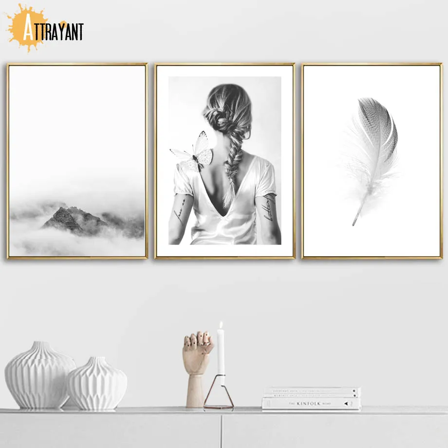 Girl Butterfly Feather Mountain Landscape Wall Art Canvas Painting Nordic Posters And Prints Wall Pictures For Living Room Decor
Girl Butterfly Feather Mountain Landscape Wall Art Canvas Painting Nordic Posters And Prints Wall Pictures For Living Room Decor