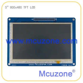 

5" TFT LCD 800*480 with touchscreen, for ARM9 system N32926U1DN ATSAM9G45 ATSAMA5D31 ATSAMA5D34 NUC972DF62Y IMX287