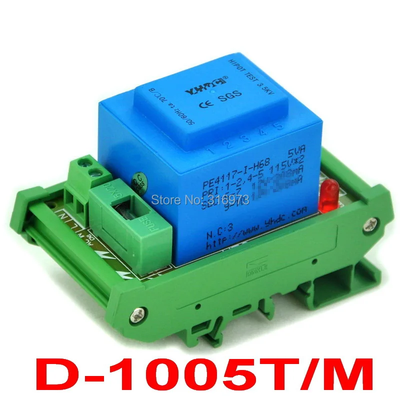 P 230VAC, S 24VAC, 5VA DIN Rail Mount Power Transformer Module, D-1005T/M, AC24V
P 230VAC, S 24VAC, 5VA DIN Rail Mount Power Transformer Module, D-1005T/M, AC24V
