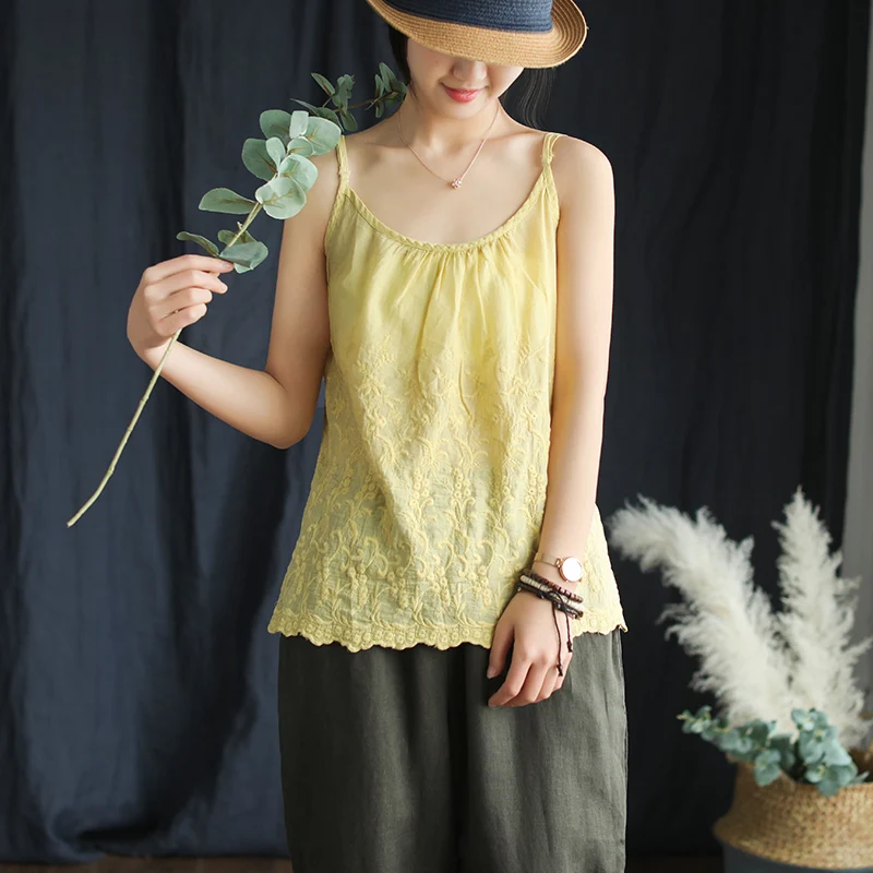 Summer vest Women Loose Fashion Casual Tops New Ladies Cute Sleeveless Embroidery Mori girl Spaghetti Strap vest 2019 Tops
Summer vest Women Loose Fashion Casual Tops New Ladies Cute Sleeveless Embroidery Mori girl Spaghetti Strap vest 2019 Tops