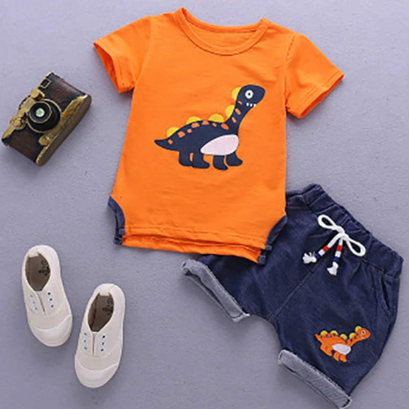 Children's Suit 2019 Summer New Dinosaur Suit Boys and Girls Set Summer CottO-Neck Rainbow Children's Suit Baby Two-piece
Children's Suit 2019 Summer New Dinosaur Suit Boys and Girls Set Summer CottO-Neck Rainbow Children's Suit Baby Two-piece