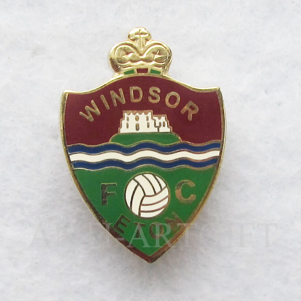 Custom soft enamel football pins heart shape gold plated Windsor football campaign 28mm badges in London
Custom soft enamel football pins heart shape gold plated Windsor football campaign 28mm badges in London