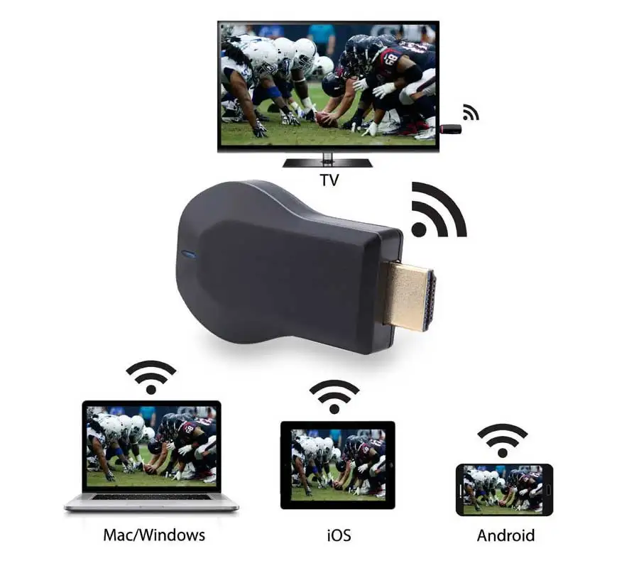 

Anycast M4 plus Wireless HDMI Media Video Wi-Fi 1080P Display dongle Receiver Android adapter TV Stick DLNA Airplay Miracast