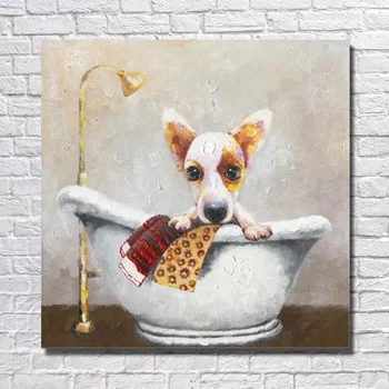 Morden home wall art Pictures handmade Oil Painting on Canvas animal Bathing puppy dog for living Room home Decoration no frame
Morden home wall art Pictures handmade Oil Painting on Canvas animal Bathing puppy dog for living Room home Decoration no frame