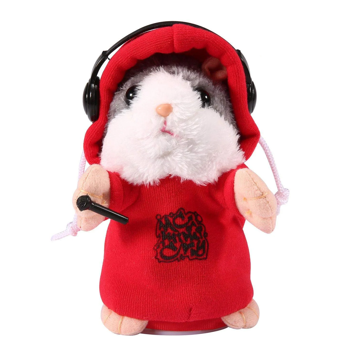 

Lovely DJ Talking Hamster, Mimicry Pet Repeats What You Say Soft Plush Animal with Coat for Children's Birthday Christmas Gift