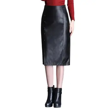 2019 autumn winter new women Faux Leather skirt fashion high waist slim wild Split ends PU skirts female Package hip skirt w785
2019 autumn winter new women Faux Leather skirt fashion high waist slim wild Split ends PU skirts female Package hip skirt w785