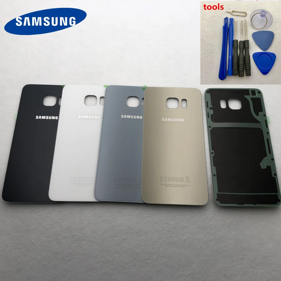 S6 Edge + задняя крышка батарейного отсека задний корпус стеклянный для Samsung Galaxy Plus