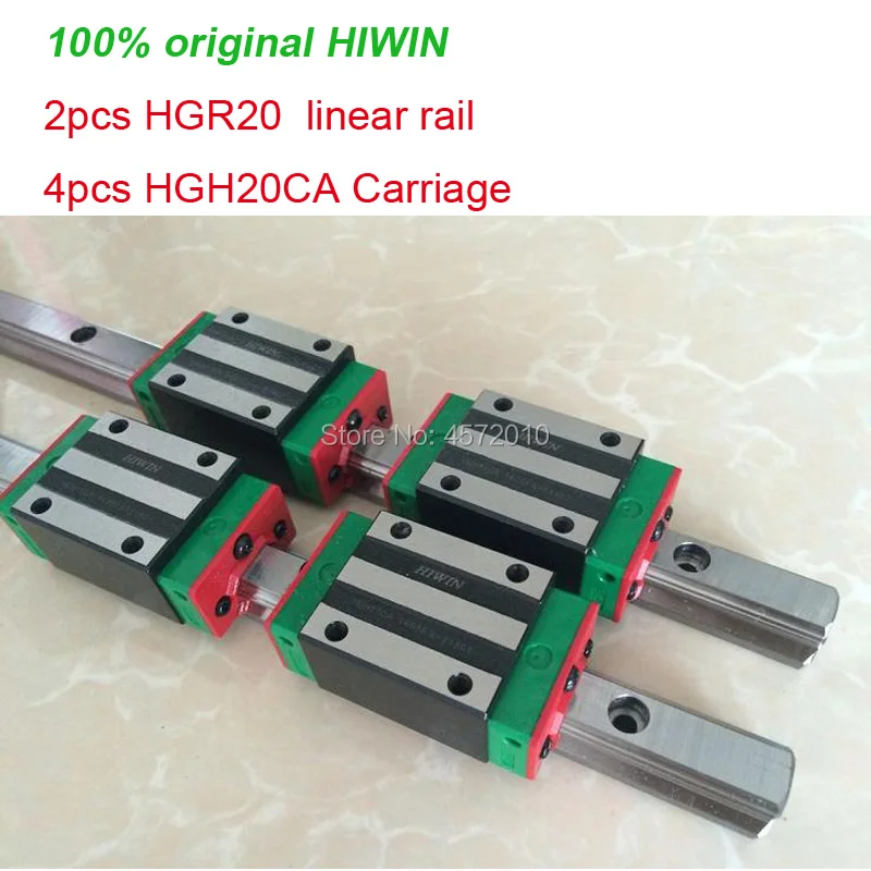 

2pcs 100% original HIWIN linear rail guide HGR20 - 1100mm 1200mm 1300mm 1500mm + 4pcs HGH20CA or HGW20CA linear carriage