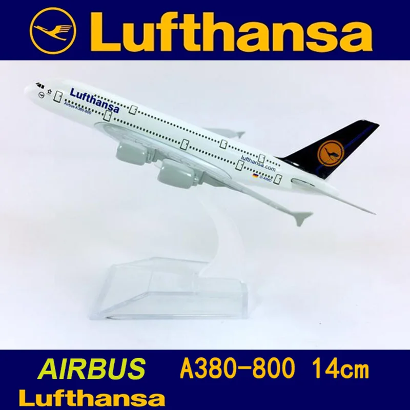 14CM 1:400 Lufthansa Airplane Airbus A380-800 Model with Base Alloy Aircraft Plane Collectible Display Toy Model Collection
14CM 1:400 Lufthansa Airplane Airbus A380-800 Model with Base Alloy Aircraft Plane Collectible Display Toy Model Collection