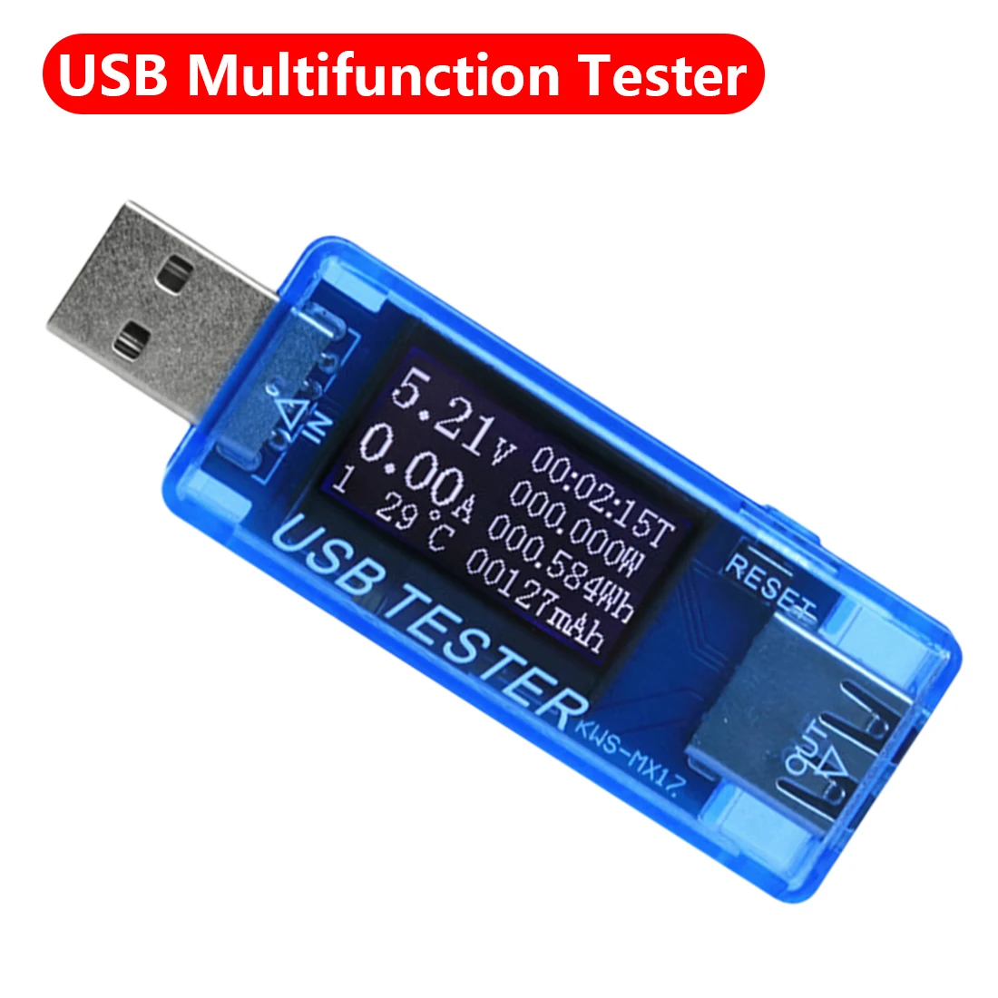 USB charging current/voltage tester detector USB voltmeter ammeter 8 in 1 Digital voltmeter current voltage Capacity meter
USB charging current/voltage tester detector USB voltmeter ammeter 8 in 1 Digital voltmeter current voltage Capacity meter