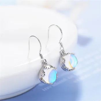 Beautiful Moonstone New Fashion Flash 925 Sterling Silver Jewelry Ear Hook Flower Round Short Dangle Earrings SE607
Beautiful Moonstone New Fashion Flash 925 Sterling Silver Jewelry Ear Hook Flower Round Short Dangle Earrings SE607
