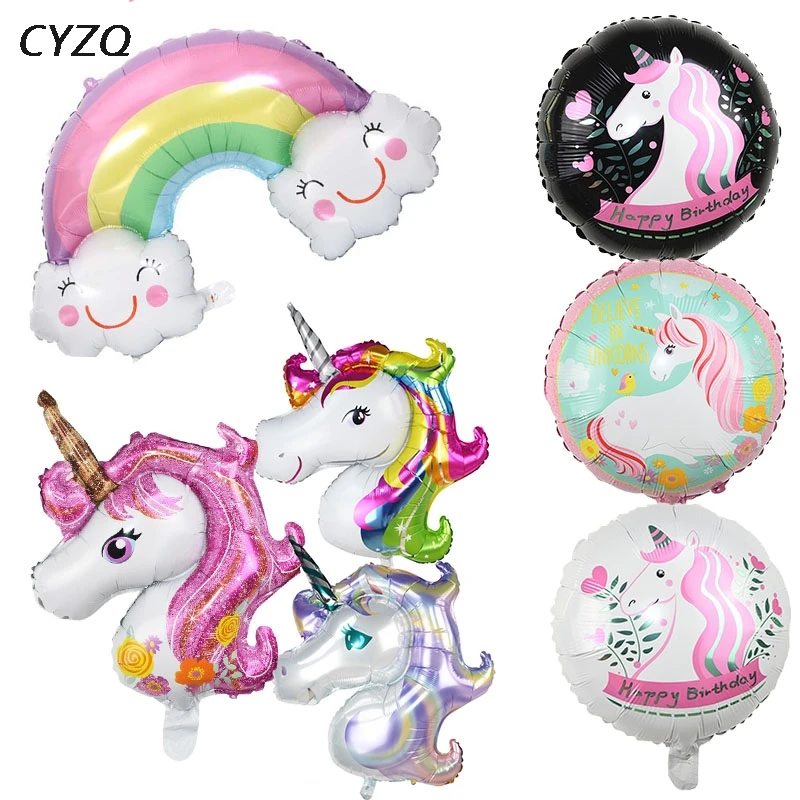 1 Set Rainbow Unicorn Foil Balloons Cartoon Animal Balloon Baby Shower Birthday Party Wedding Decoration Globos Air Baloes
1 Set Rainbow Unicorn Foil Balloons Cartoon Animal Balloon Baby Shower Birthday Party Wedding Decoration Globos Air Baloes
