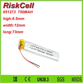 Free shipping 3.7V 750mah 651273 Lithium Polymer Li-Po Rechargeable Battery For Mp3 MP4 MP5 GPS PSP mobile Pocket PC e-books
Free shipping 3.7V 750mah 651273 Lithium Polymer Li-Po Rechargeable Battery For Mp3 MP4 MP5 GPS PSP mobile Pocket PC e-books