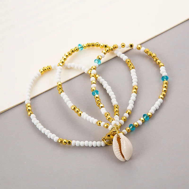 Fashion Gold Color Colorful Bead Cowrie Shell Anklet for Women Bracelet on The Leg Beach Ankle Foot Chain
Fashion Gold Color Colorful Bead Cowrie Shell Anklet for Women Bracelet on The Leg Beach Ankle Foot Chain