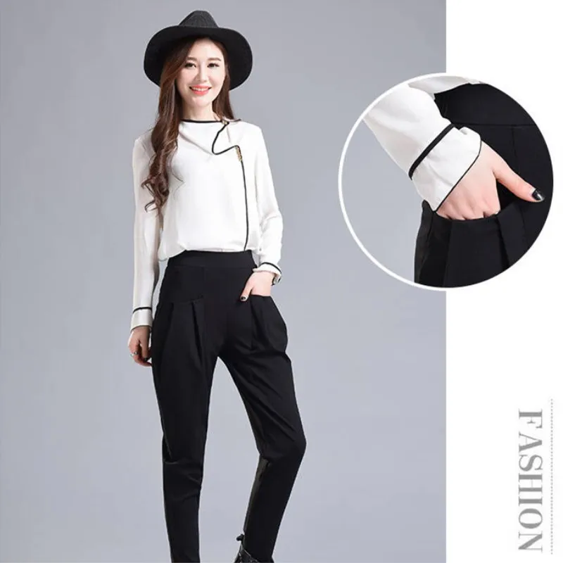 MISSMEOW summer women's pants high waist pants women black harem pants Loose Casual classic Slim woman trousers women
MISSMEOW summer women's pants high waist pants women black harem pants Loose Casual classic Slim woman trousers women