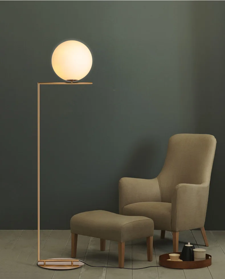Modern LED Floor Lamp Floor Light Shade Glass Ball Standing Lamp for Bedroom Living Room Gold Designs (15)