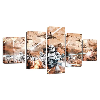 Canvas Pictures Wall Art Framework HD Prints Paintings 5 Pieces Stormtrooper Star Wars Movie Poster Home Decor For Living Room
Canvas Pictures Wall Art Framework HD Prints Paintings 5 Pieces Stormtrooper Star Wars Movie Poster Home Decor For Living Room