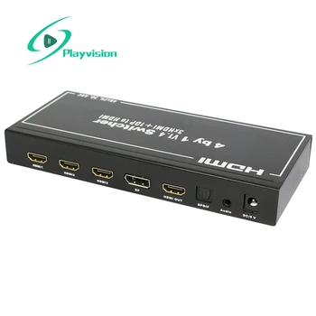 Playvision Ultra-high resolution 4 by 1 HDMI Switcher 4x1 4input 1output with ARC 4K 3D 1080P
Playvision Ultra-high resolution 4 by 1 HDMI Switcher 4x1 4input 1output with ARC 4K 3D 1080P