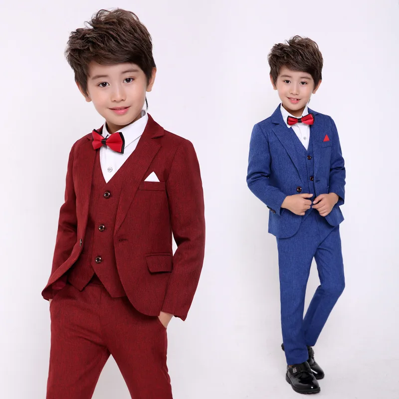New Flower Boys Formal Wedding Suits Children Jacket Vest pants Tie 4PCS Party Clothing Sets Kids Performances Dance Costume
New Flower Boys Formal Wedding Suits Children Jacket Vest pants Tie 4PCS Party Clothing Sets Kids Performances Dance Costume