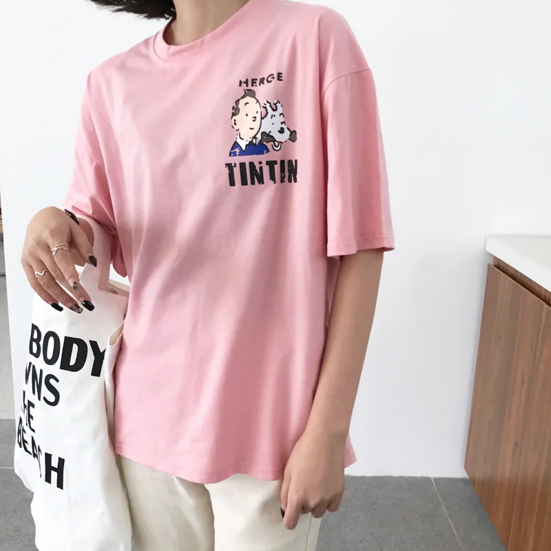 Short sleeve women t-shirt tops & tees 2019 New spring girl harajuku pink loose Leisure Kawaii Cartoon character shirt clothing
Short sleeve women t-shirt tops & tees 2019 New spring girl harajuku pink loose Leisure Kawaii Cartoon character shirt clothing