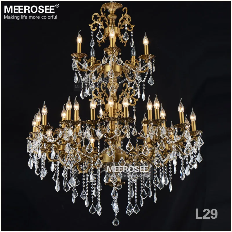 Luxurious Large Brass Color Crystal Chandelier Lamp Crystal Lustre Light Fixture 3 tiers 29 Arms Hotel Lamp 
Luxurious Large Brass Color Crystal Chandelier Lamp Crystal Lustre Light Fixture 3 tiers 29 Arms Hotel Lamp