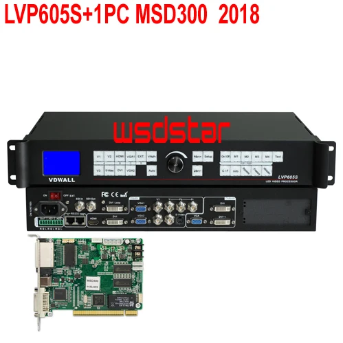 VDWALL LVP605S + 1 шт. MSD300 новый дизайн LED видео процессор входы:
