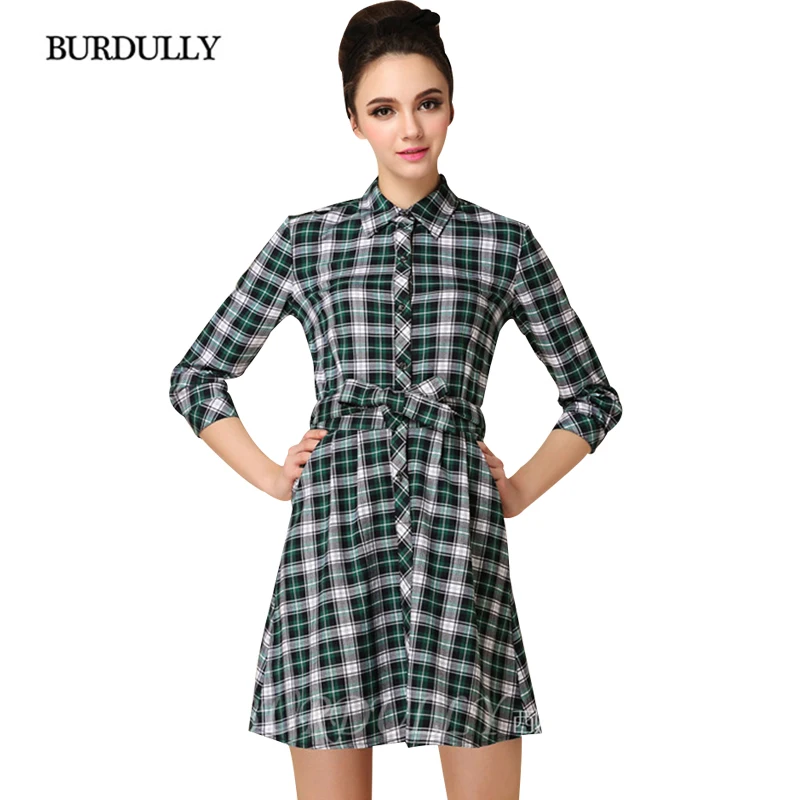 BURDULLY New Autumn Dress Patchwork Women 2019 Spring Vintage Plaid Dress Cotton Casual Loose Vintage Pleated Dresses ladies
BURDULLY New Autumn Dress Patchwork Women 2019 Spring Vintage Plaid Dress Cotton Casual Loose Vintage Pleated Dresses ladies