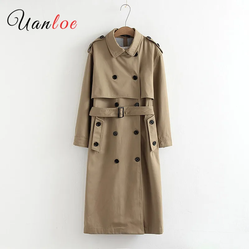 2018 Autumn New High Casual Fashion Brand Woman Classic Double Breasted Trench Coat Waterproof Raincoat Business Outerwear
2018 Autumn New High Casual Fashion Brand Woman Classic Double Breasted Trench Coat Waterproof Raincoat Business Outerwear