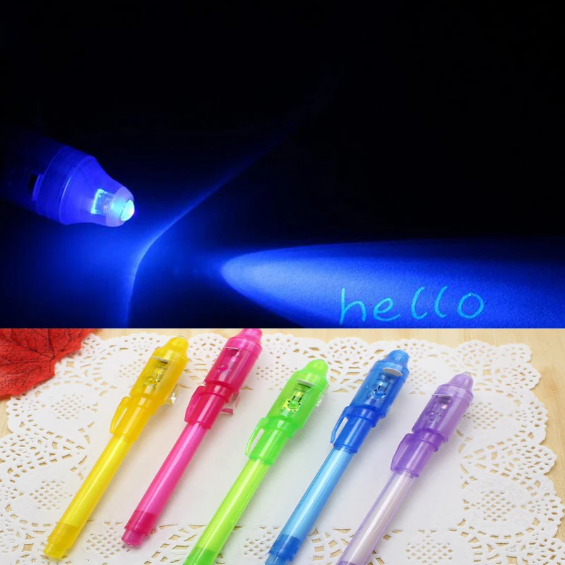 Magic 2 In 1 Invisible Ink Pen UV Black Light Combination Creative Stationery Most Popular Red And Purple
Magic 2 In 1 Invisible Ink Pen UV Black Light Combination Creative Stationery Most Popular Red And Purple