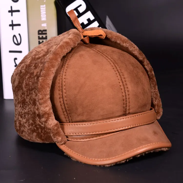 RY981 Luxury Winter Man Real Leather Full Wool Goat Fur One Bomber Hats Male Fleece Warm Caps Brown/Dark Blue Motocycle Bonnet
RY981 Luxury Winter Man Real Leather Full Wool Goat Fur One Bomber Hats Male Fleece Warm Caps Brown/Dark Blue Motocycle Bonnet