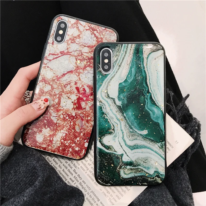 Gold Foil Bling agate marble Phone Cases For iPhone X case Epoxy Glitter back cover For iphone6 6s 7 8plus XS XR XS MAX Coque
Gold Foil Bling agate marble Phone Cases For iPhone X case Epoxy Glitter back cover For iphone6 6s 7 8plus XS XR XS MAX Coque