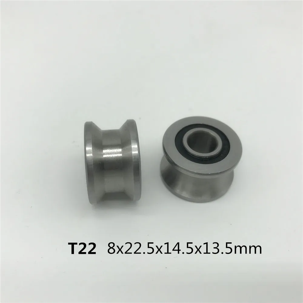 5pcs T22 8x22.5x14.5x13.5mm T Groove Bearing Steel Deep Groove Ball Bearing Traces Walking Guide Rail Bearing
5pcs T22 8x22.5x14.5x13.5mm T Groove Bearing Steel Deep Groove Ball Bearing Traces Walking Guide Rail Bearing
