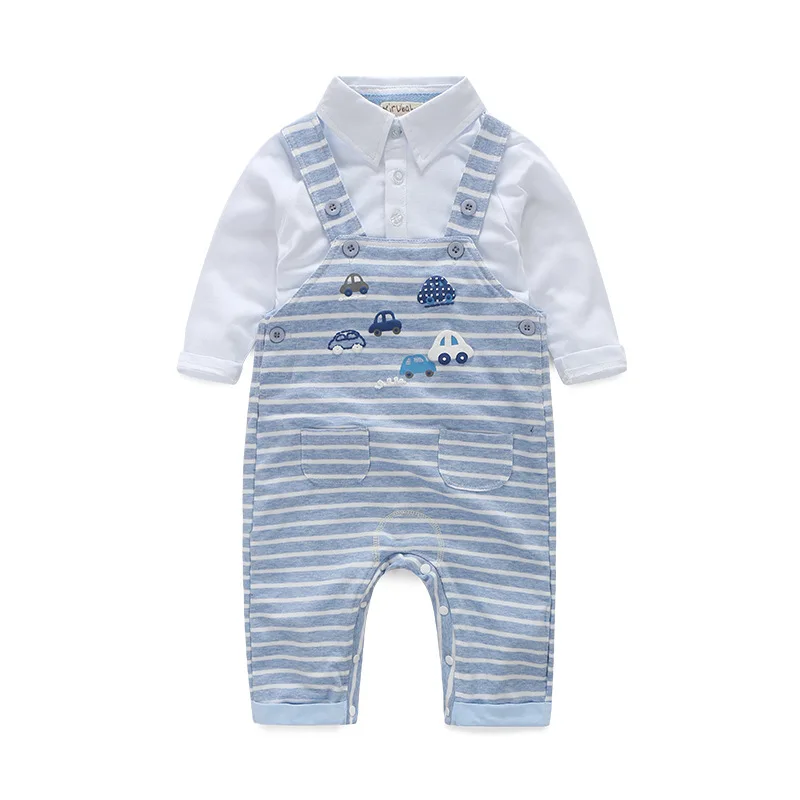 2016 Season Boy Car Figure 2 Woolly Handsome Suit Children Cotton Striped Overalls 
2016 Season Boy Car Figure 2 Woolly Handsome Suit Children Cotton Striped Overalls