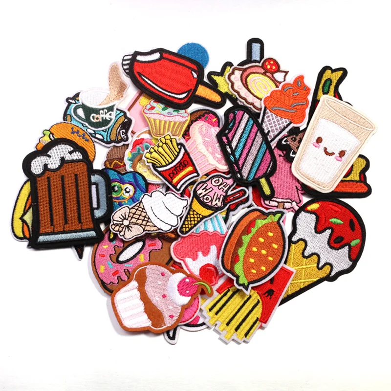 50pcs/lot Random Mix Dessert Drinking Donut French fries Patches Badge Iron On Patch For Clothing Applique Sticker DIY Accessory
50pcs/lot Random Mix Dessert Drinking Donut French fries Patches Badge Iron On Patch For Clothing Applique Sticker DIY Accessory